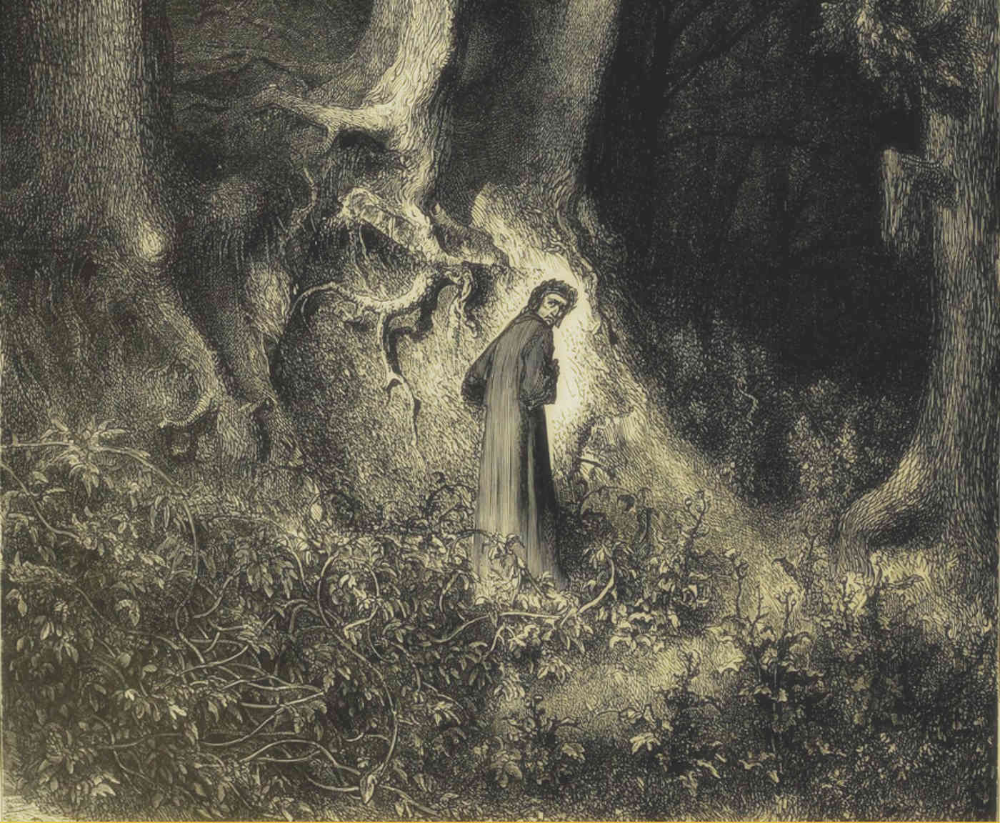 Dante im Wald